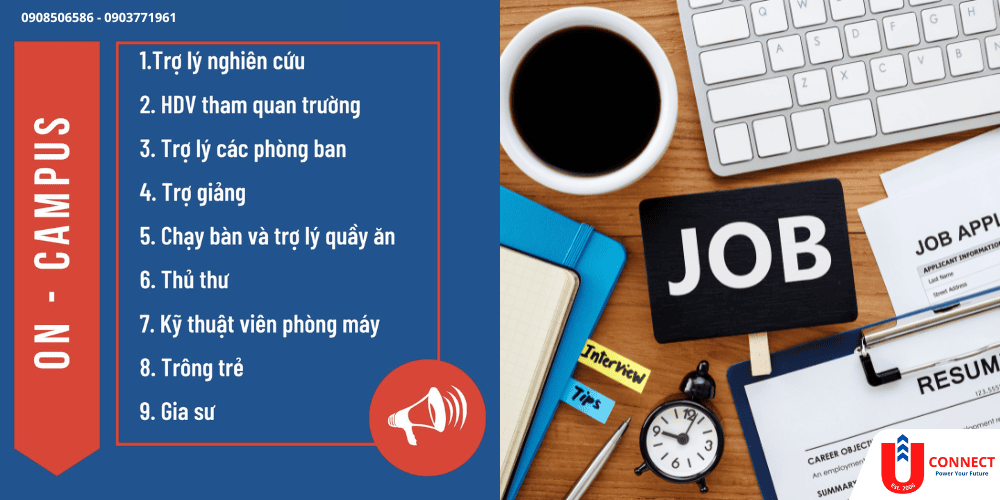 Giới thiệu việc làm on campus cho du học sinh Mỹ